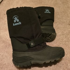 Kamik Men's Black and Gray Waterproof Boots